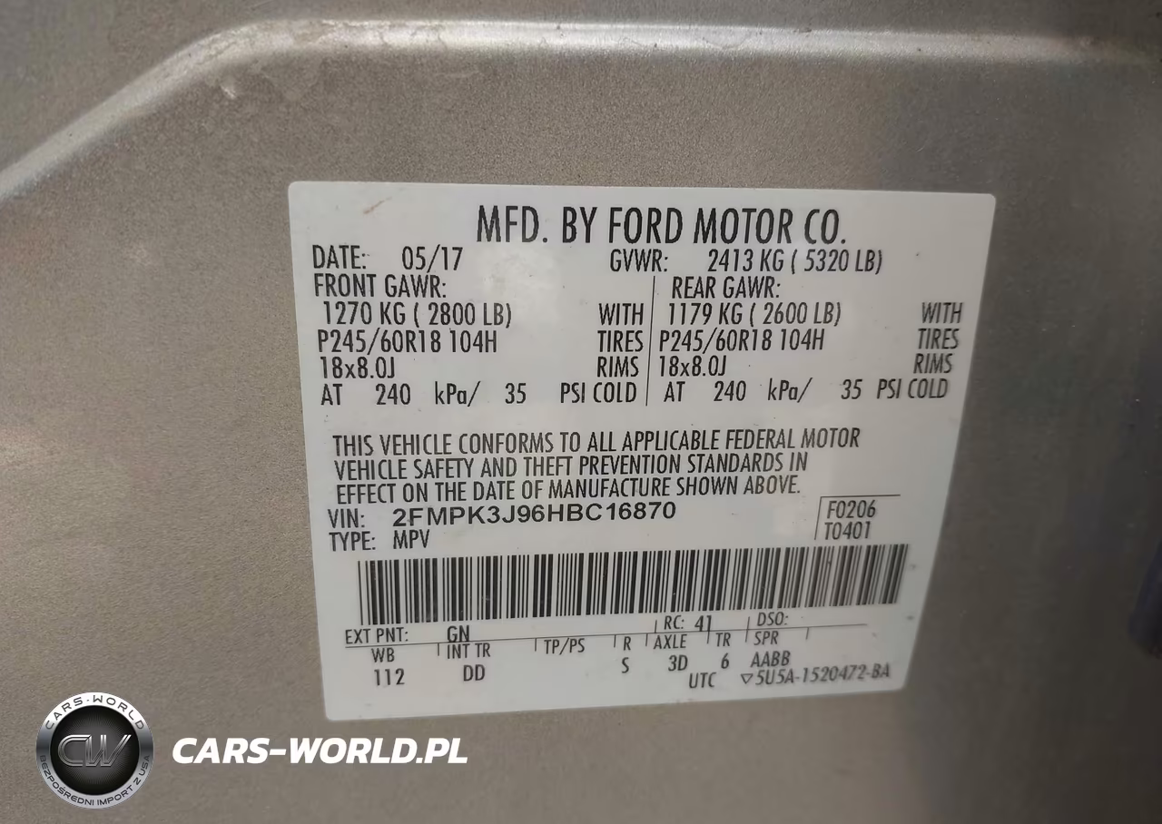 2017 Ford Edge Sel VIN:2FMPK3J96HBC16870 - 9