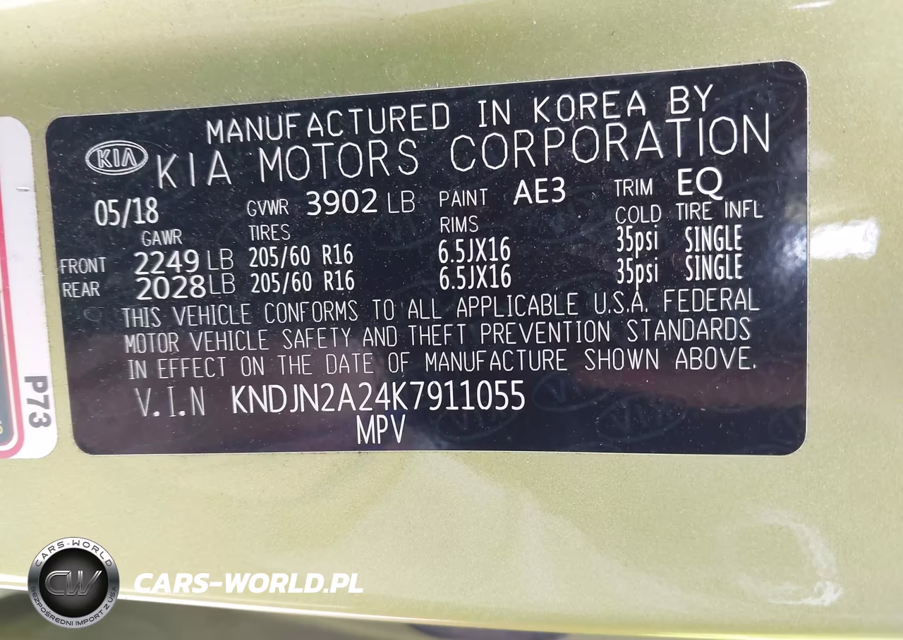 2019 Kia Soul VIN:KNDJN2A24K7911055 - 9
