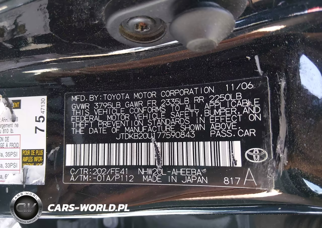 2007 Toyota Prius VIN:JTDKB20U177590843 - 9