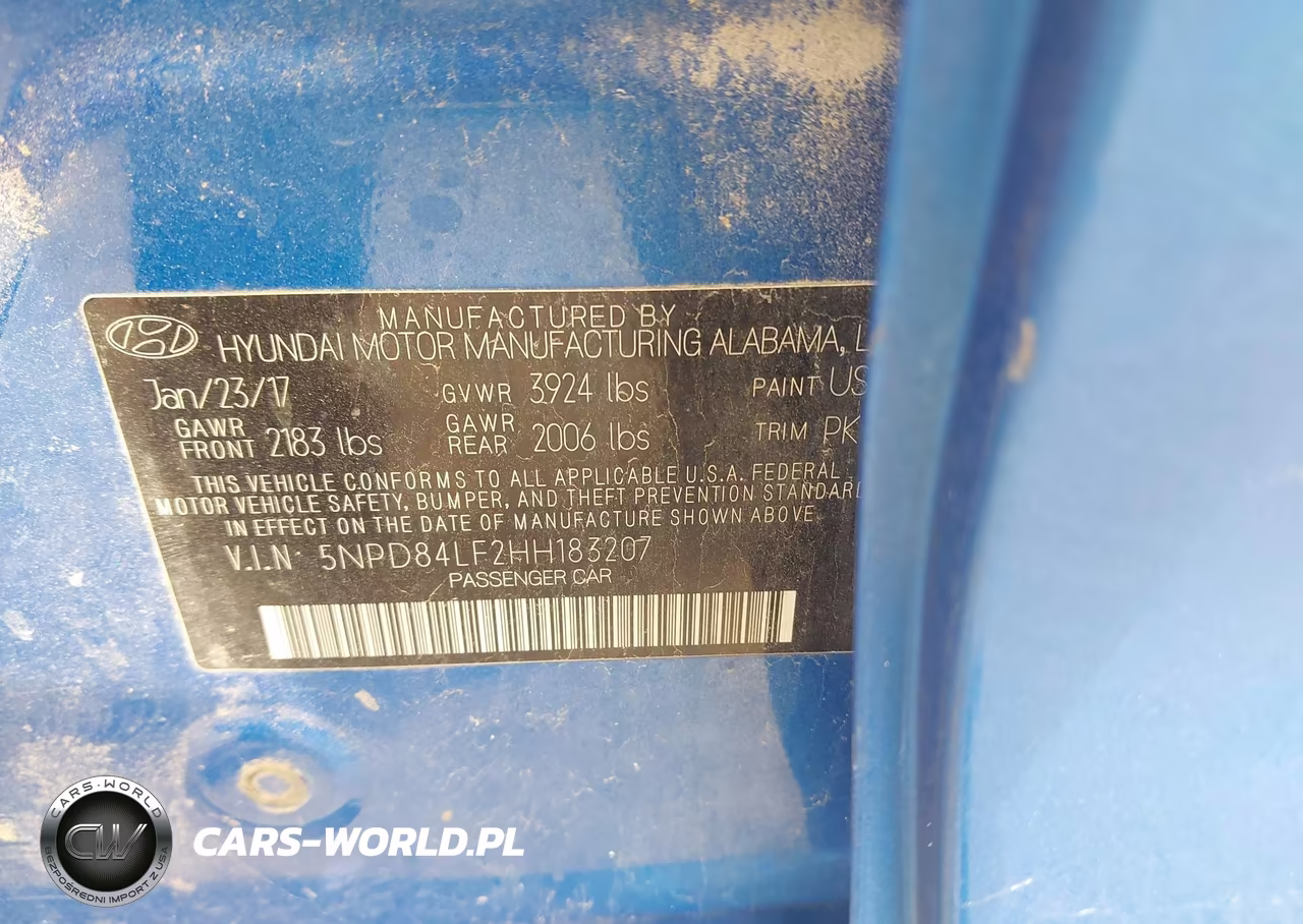 2017 Hyundai Elantra Se VIN:5NPD84LF2HH183207 - 9