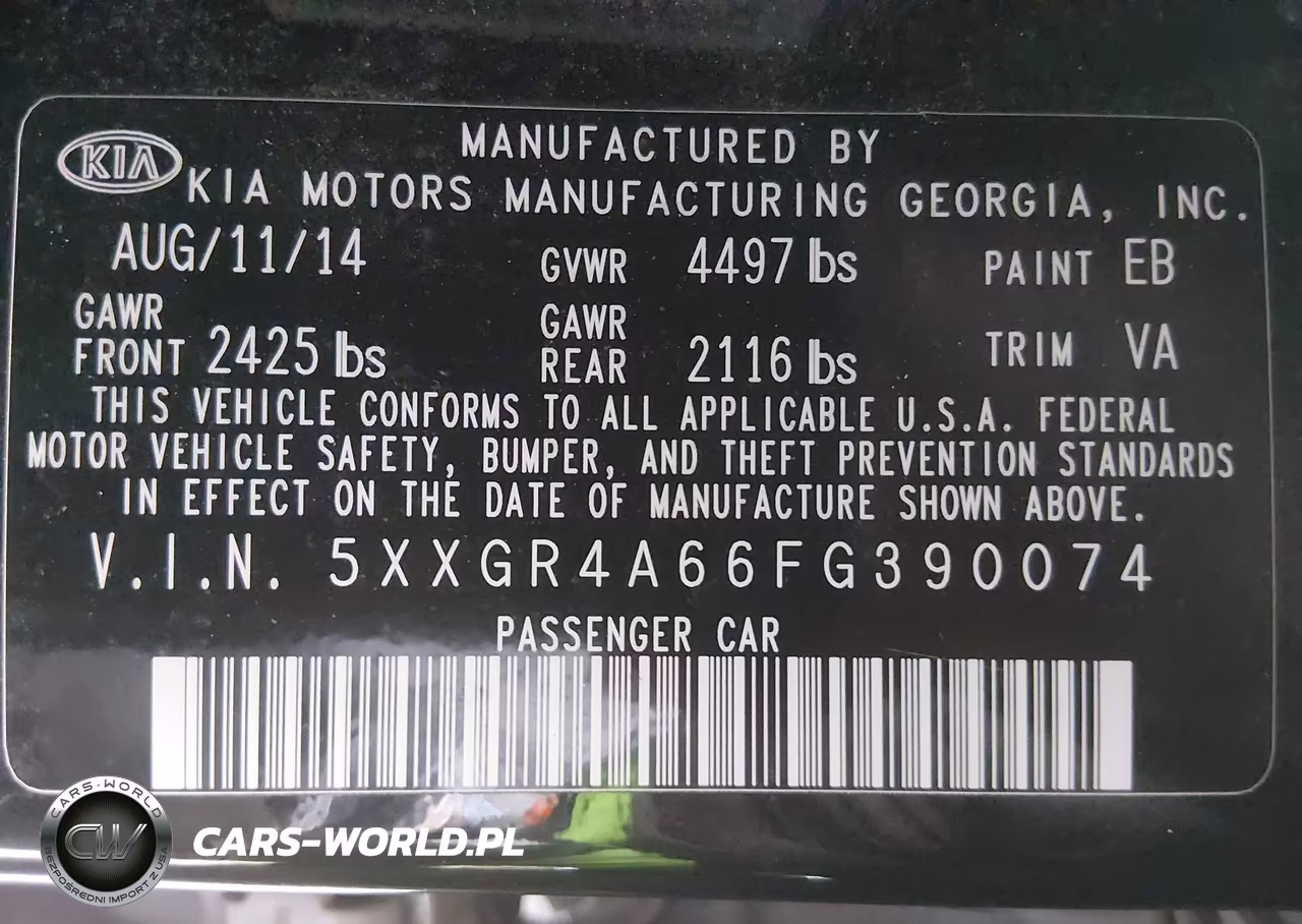 2015 Kia Optima Sxl Turbo VIN:5XXGR4A66FG390074 - 9