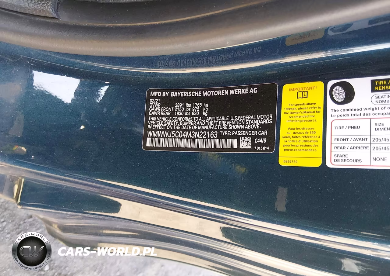 2021 Mini Convertible Cooper S VIN:WMWWJ5C04M3N22163 - 9