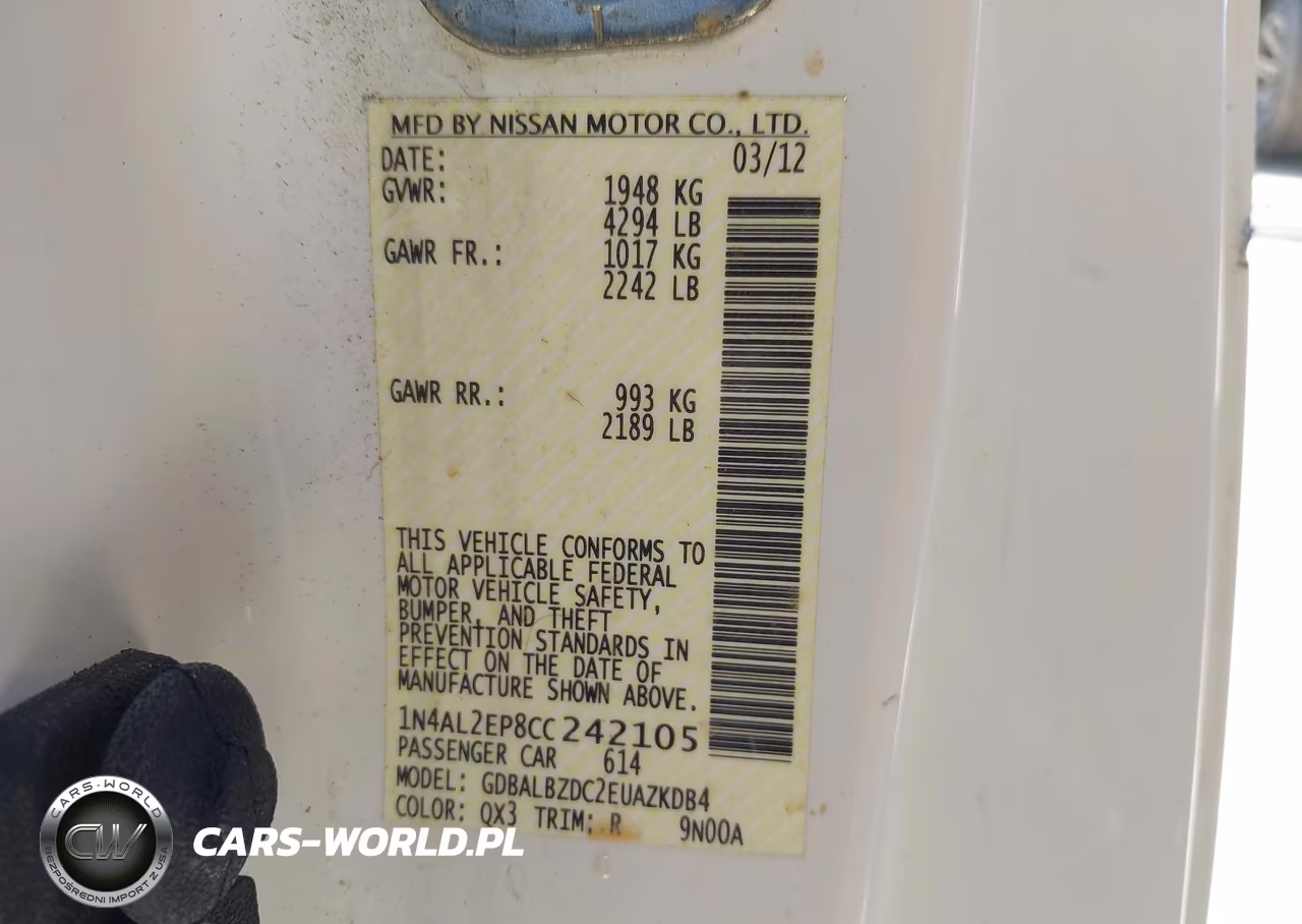 2012 Nissan Altima 2.5 S VIN:1N4AL2EP8CC242105 - 9