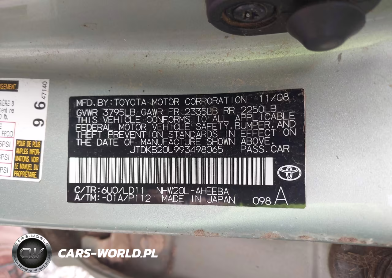 2009 Toyota Prius Touring VIN:JTDKB20U993498065 - 9
