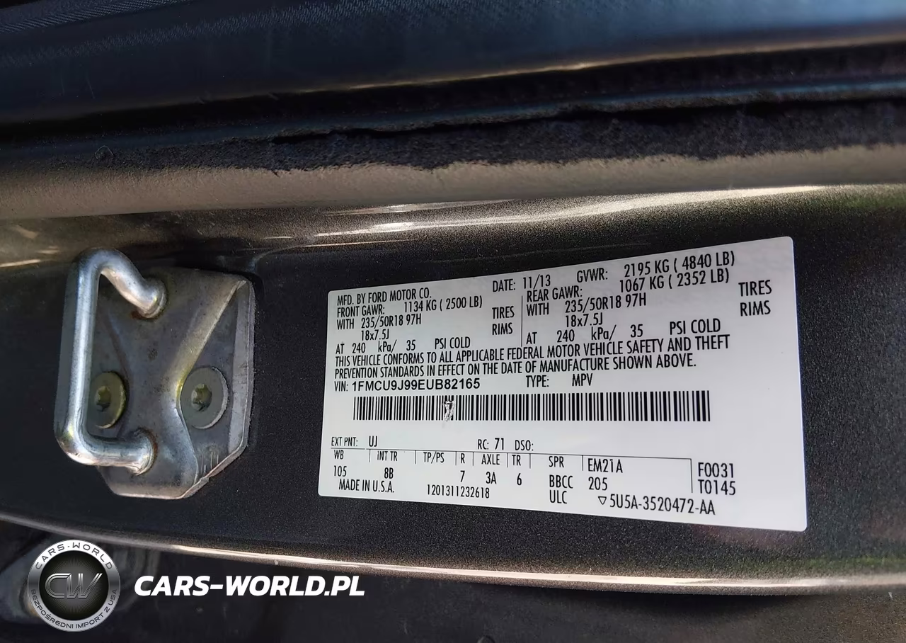 2014 Ford Escape Titanium VIN:1FMCU9J99EUB82165 - 9
