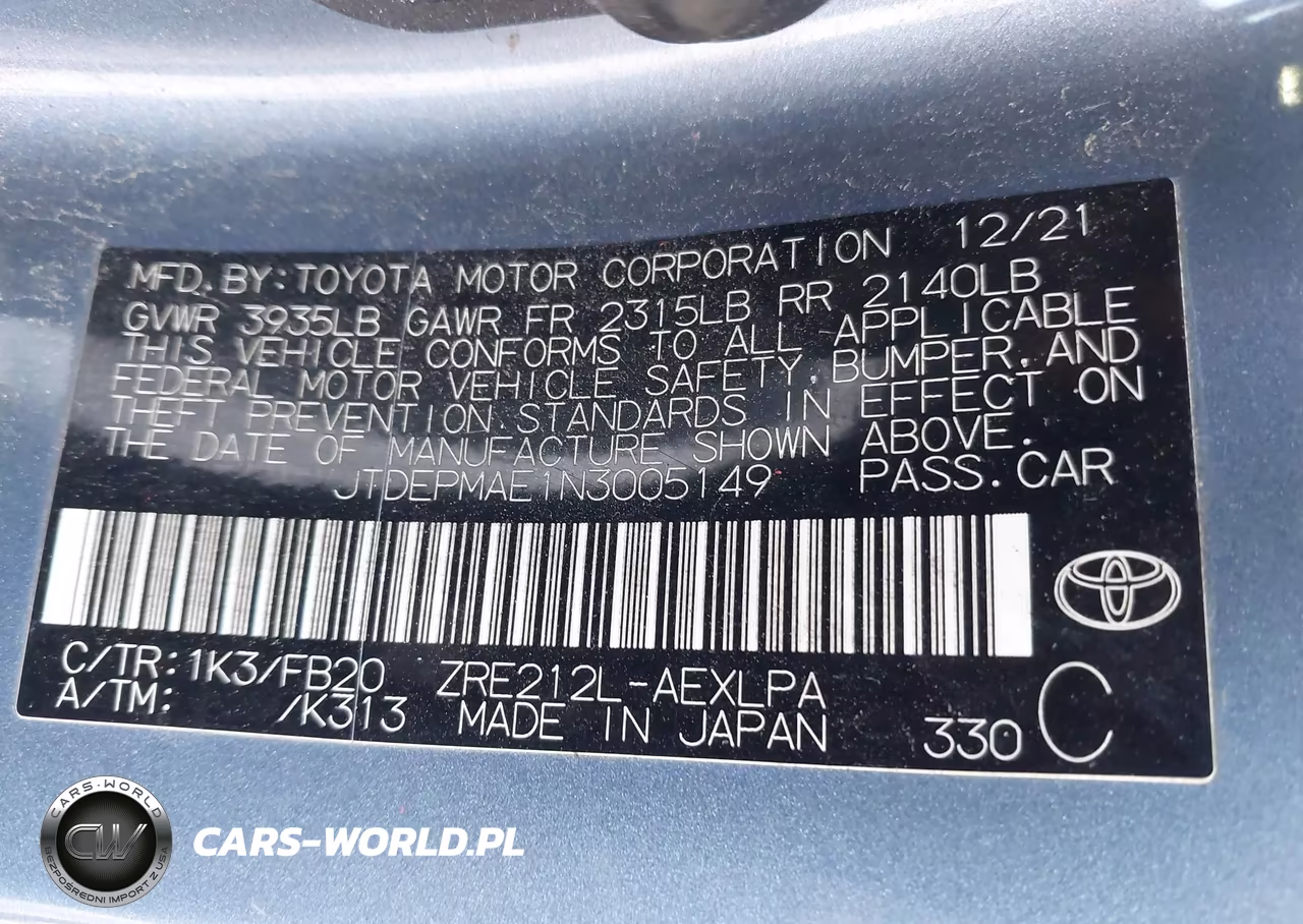 2022 Toyota Corolla Le VIN:JTDEPMAE1N3005149 - 9