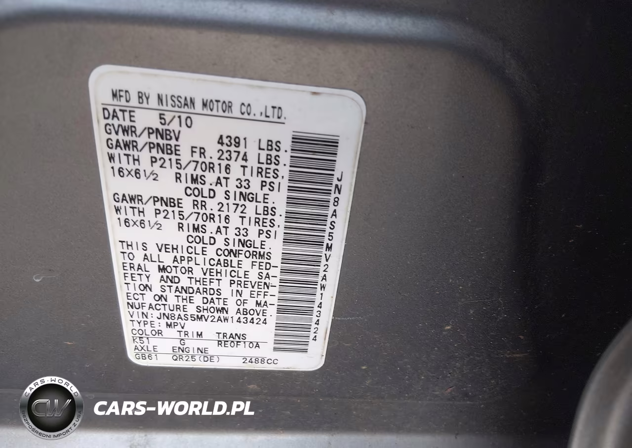 2010 Nissan Rogue S VIN:JN8AS5MV2AW143424 - 9