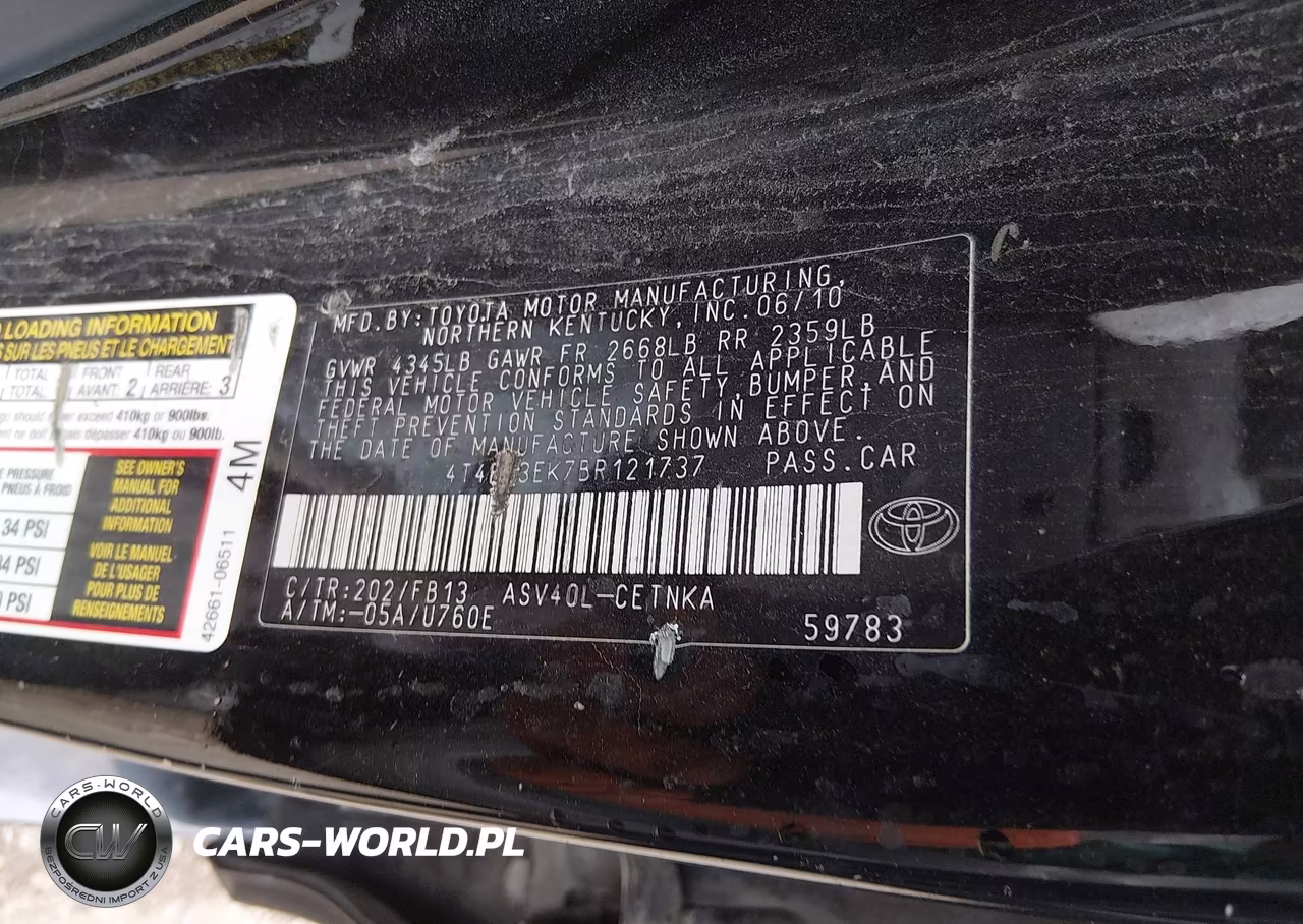 2011 Toyota Camry Le VIN:4T4BF3EK7BR121737 - 9