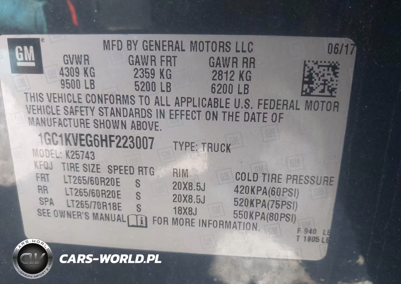 2017 Chevrolet Silverado 2500Hd Lt VIN:1GC1KVEG6HF223007 - 9