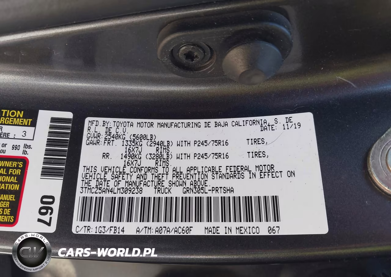 2020 Toyota Tacoma Sr V6 VIN:3TMCZ5AN4LM309238 - 9