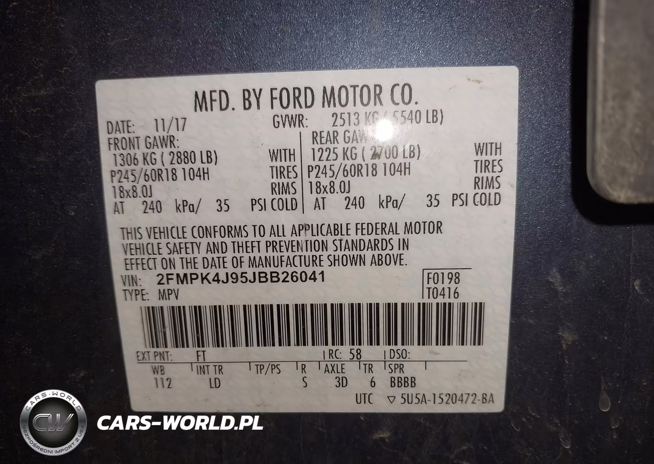 2018 Ford Edge Sel VIN:2FMPK4J95JBB26041 - 9