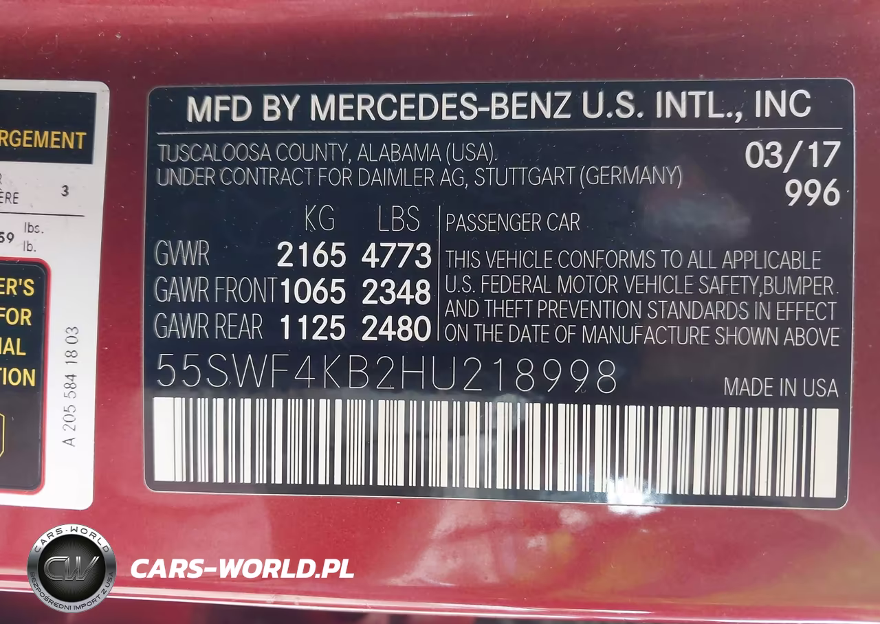 2017 Mercedes-Benz C 300 4Matic VIN:55SWF4KB2HU218998 - 9
