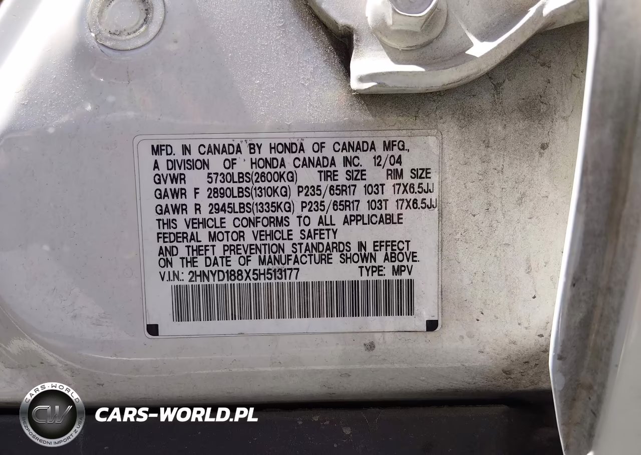 2005 Acura Mdx VIN:2HNYD188X5H513177 - 9