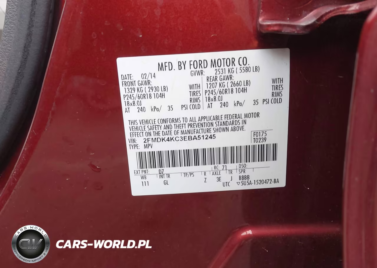 2014 Ford Edge Limited VIN:2FMDK4KC3EBA51245 - 9