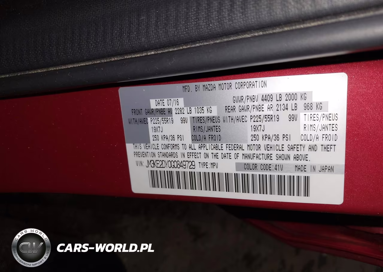 2016 Mazda Cx-5 Grand Touring VIN:JM3KE2DY0G0849729 - 9