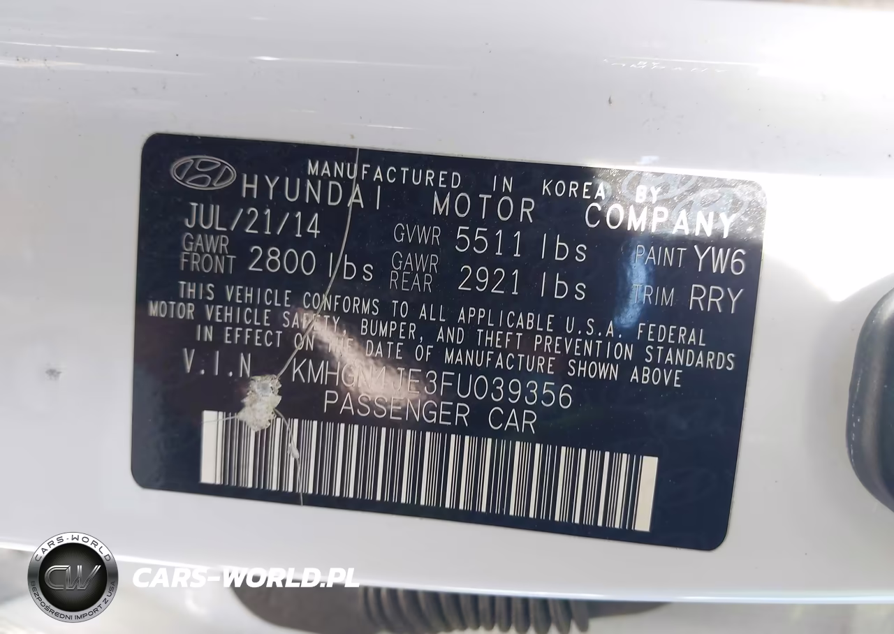 2015 Hyundai Genesis 3.8 VIN:KMHGN4JE3FU039356 - 9