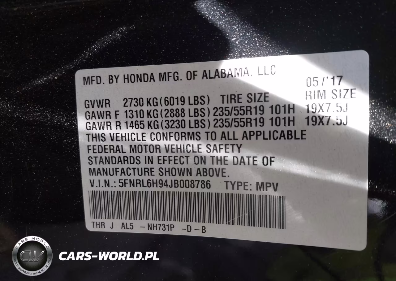 2018 Honda Odyssey Elite VIN:5FNRL6H94JB008786 - 9