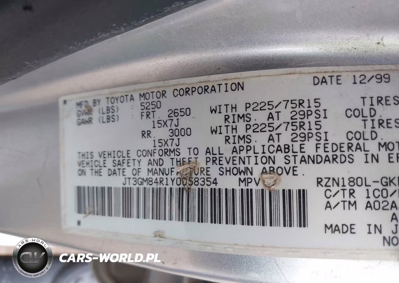 2000 Toyota 4Runner VIN:JT3GM84R1Y0058354 - 9