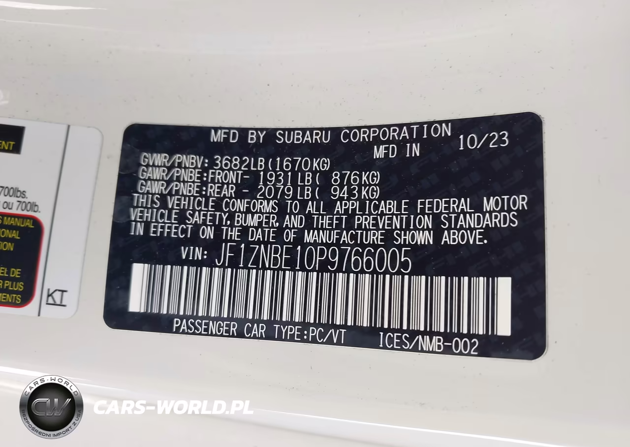 2023 Toyota Gr86 Premium VIN:JF1ZNBE10P9766005 - 9