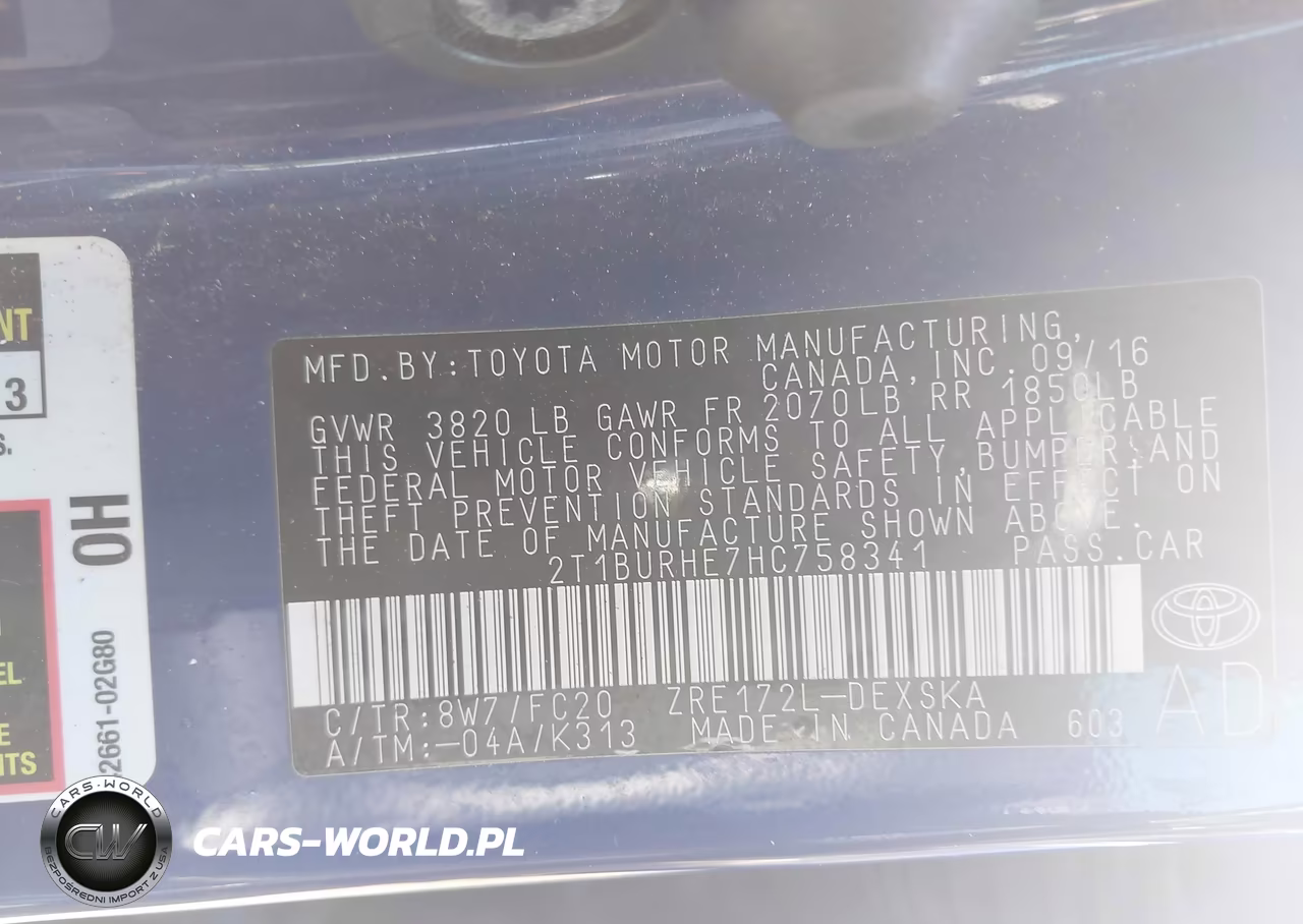 2017 Toyota Corolla Se VIN:2T1BURHE7HC758341 - 9