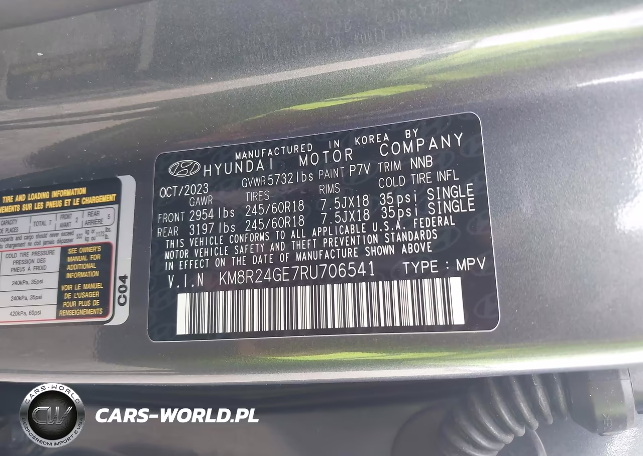 2024 Hyundai Palisade Sel VIN:KM8R24GE7RU706541 - 9