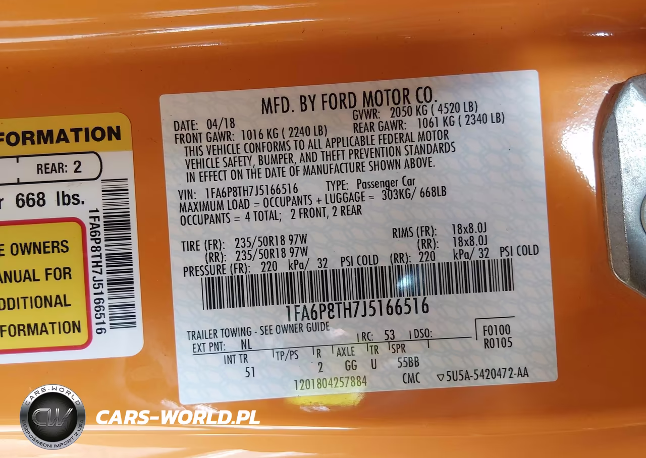2018 Ford Mustang Ecoboost VIN:1FA6P8TH7J5166516 - 9