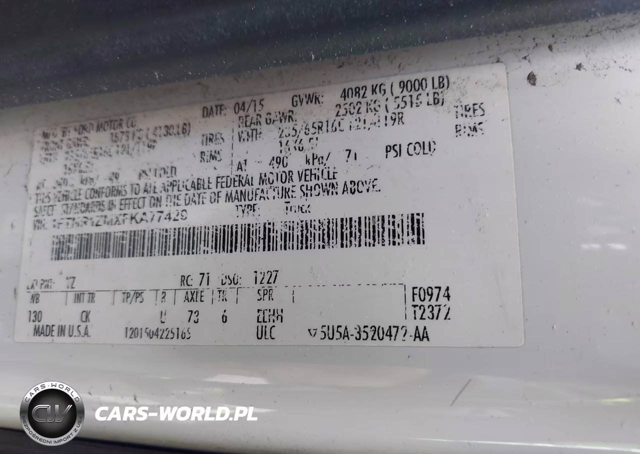 2015 Ford Transit-250 VIN:1FTNR1ZMXFKA77429 - 9