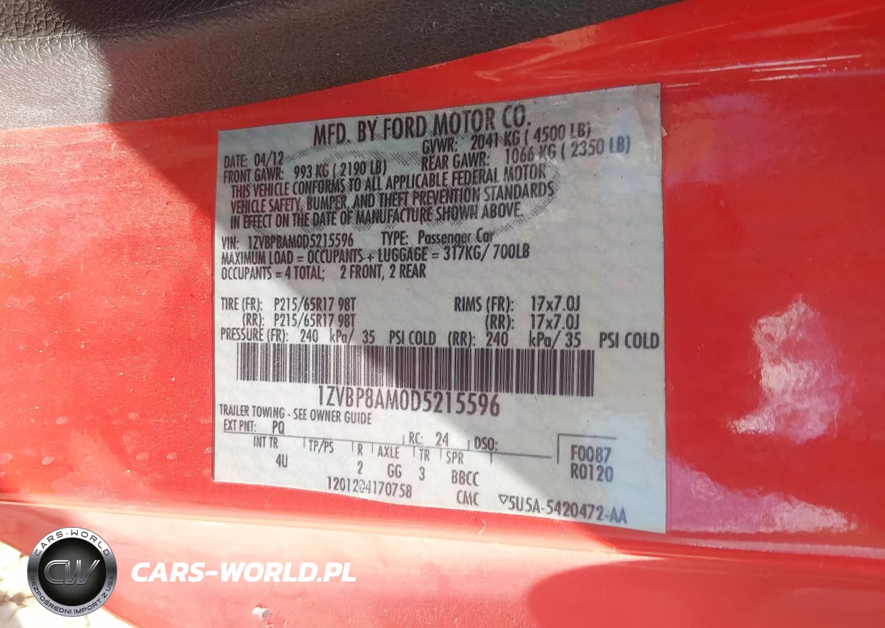 2013 Ford Mustang V6 Premium VIN:1ZVBP8AM0D5215596 - 9