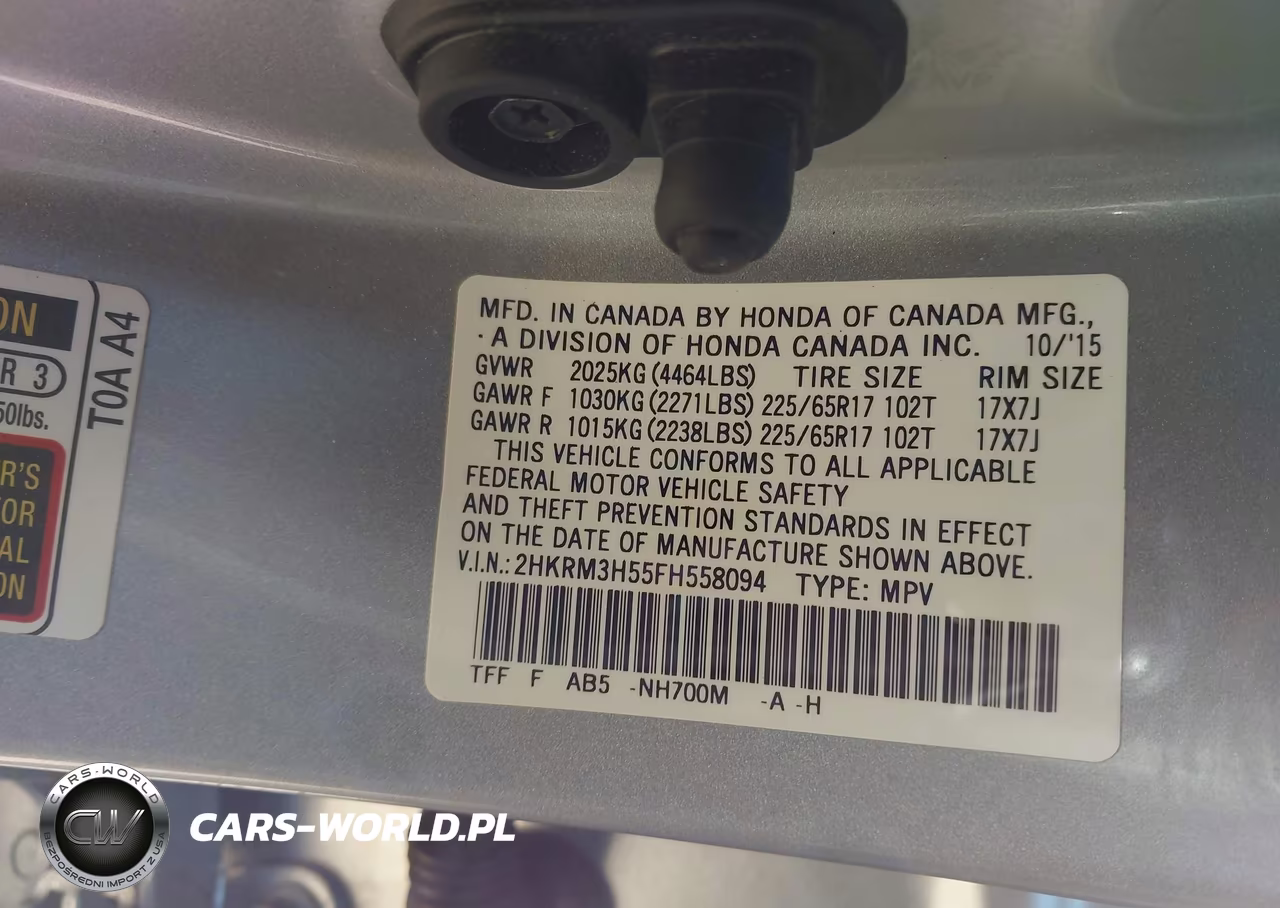 2015 Honda Cr-V Ex VIN:2HKRM3H55FH558094 - 9
