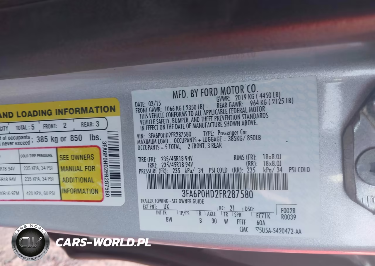 2015 Ford Fusion Se VIN:3FA6P0HD2FR287580 - 9