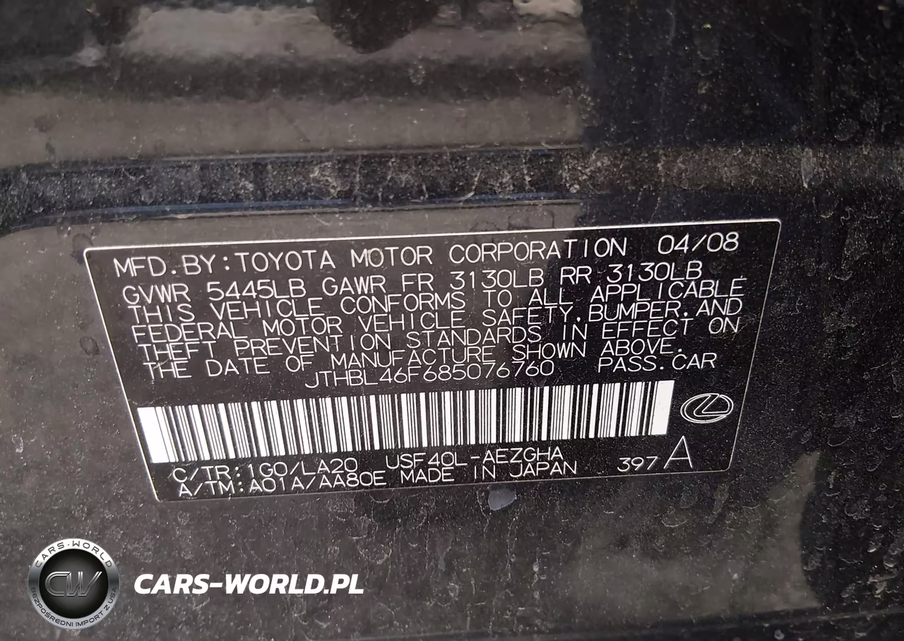 2008 Lexus Ls 460 VIN:JTHBL46F685076760 - 9