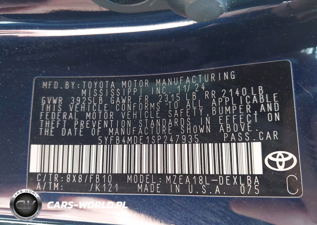 2025 Toyota Corolla Le VIN:5YFB4MDE1SP247935 - 9