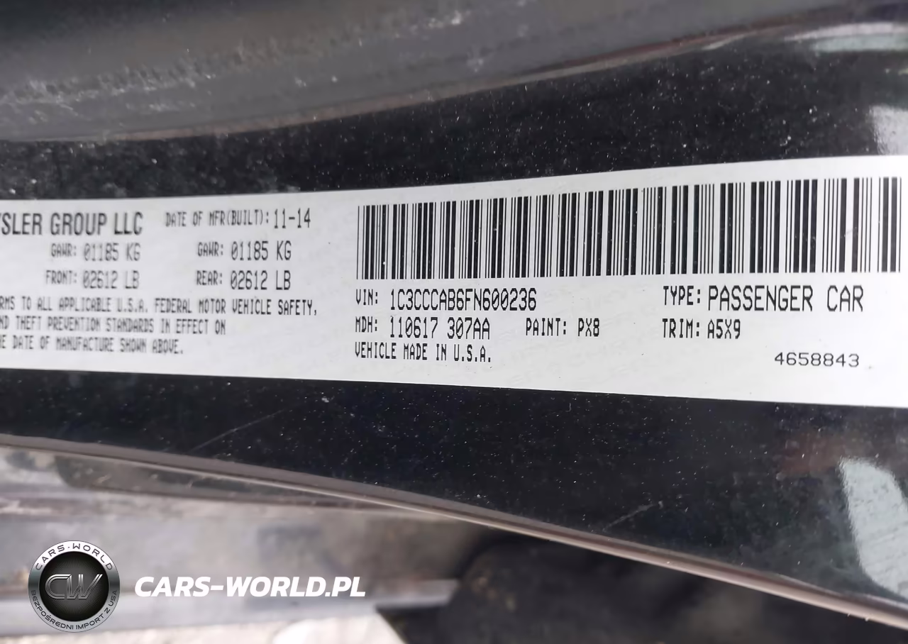 2015 Chrysler 200 Limited VIN:1C3CCCAB6FN600236 - 9