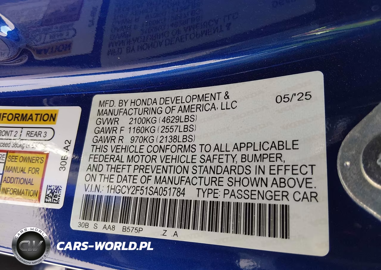 2025 Honda Accord Hybrid Sport VIN:1HGCY2F51SA051784 - 9