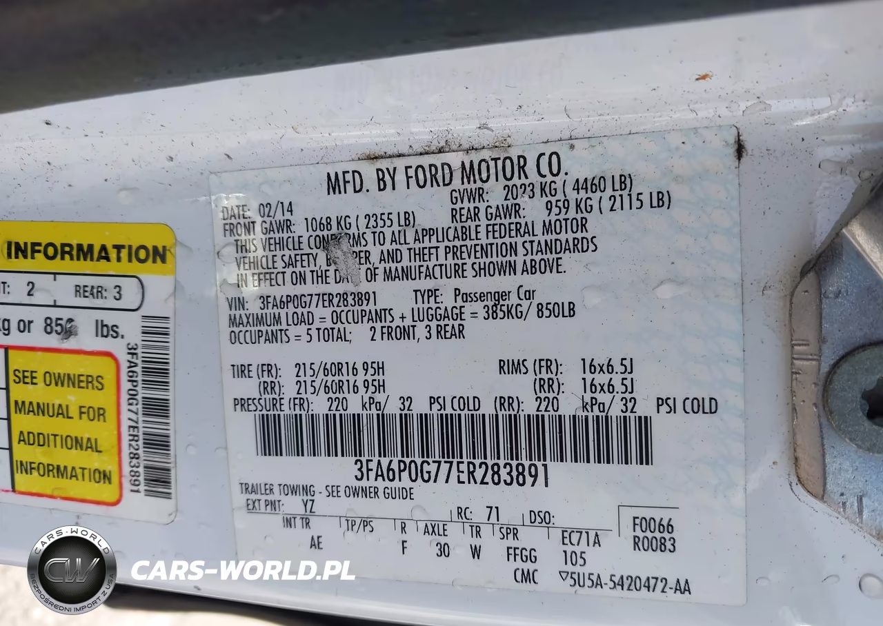2014 Ford Fusion S VIN:3FA6P0G77ER283891 - 9