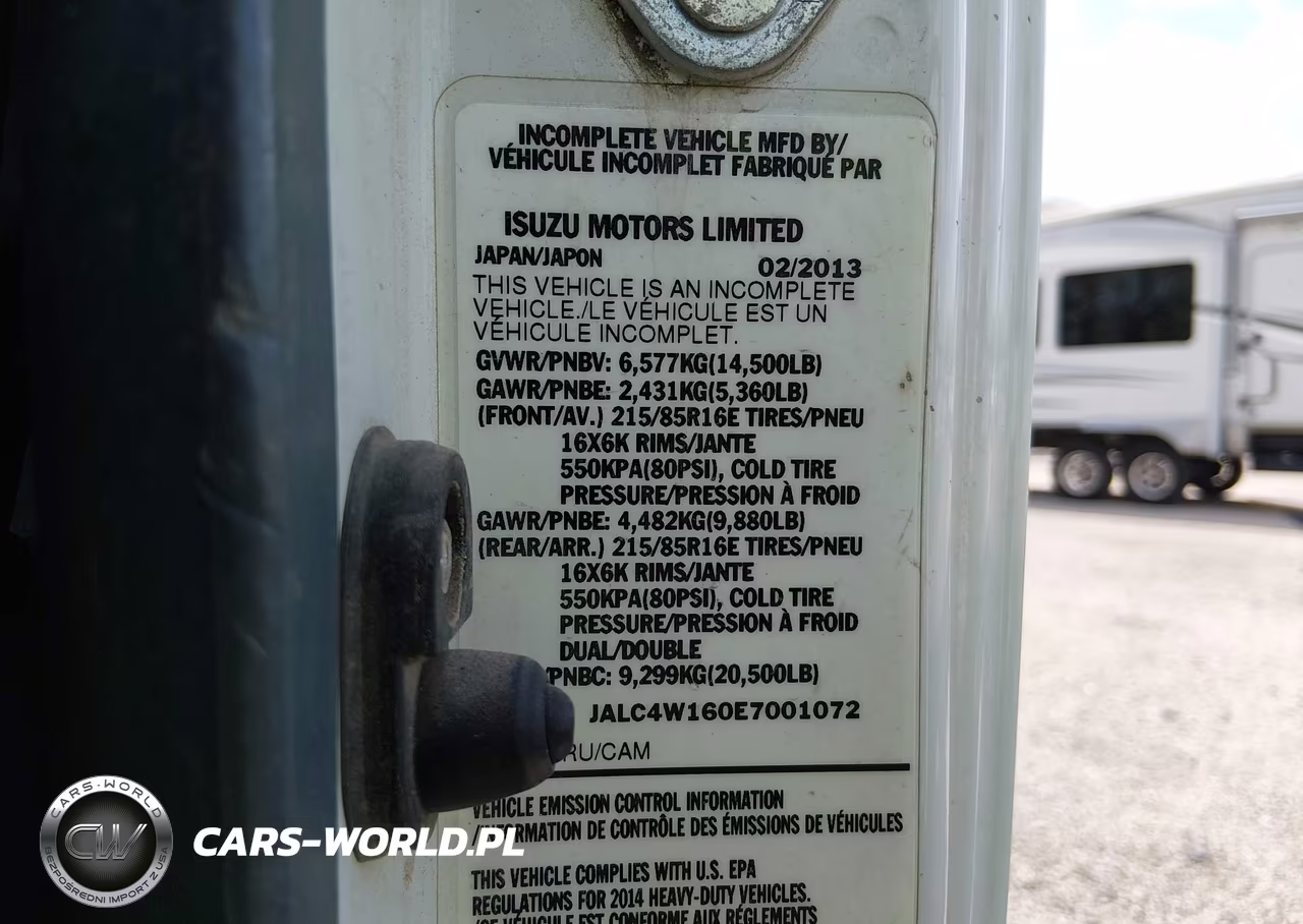 2014 Isuzu Npr Hd Dsl Reg At VIN:JALC4W160E7001072 - 8