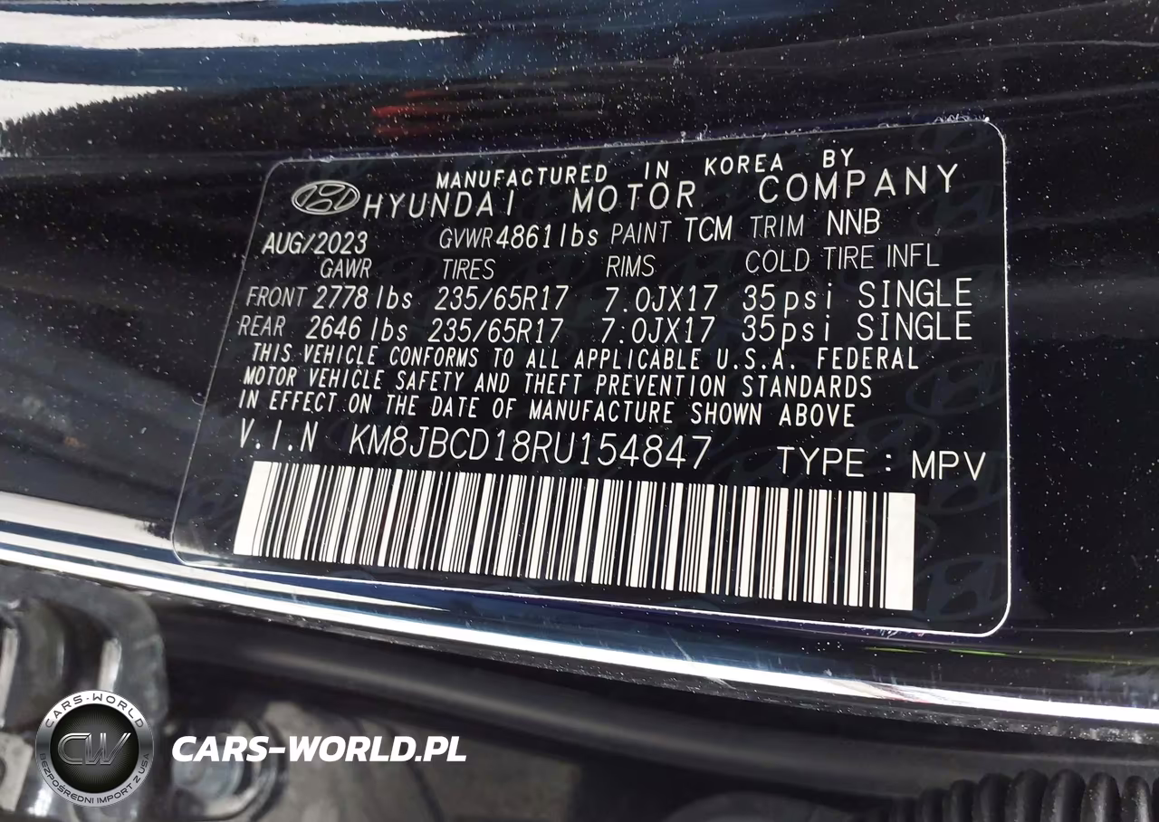 2024 Hyundai Tucson Hybrid Blue VIN:KM8JBCD18RU154847 - 9