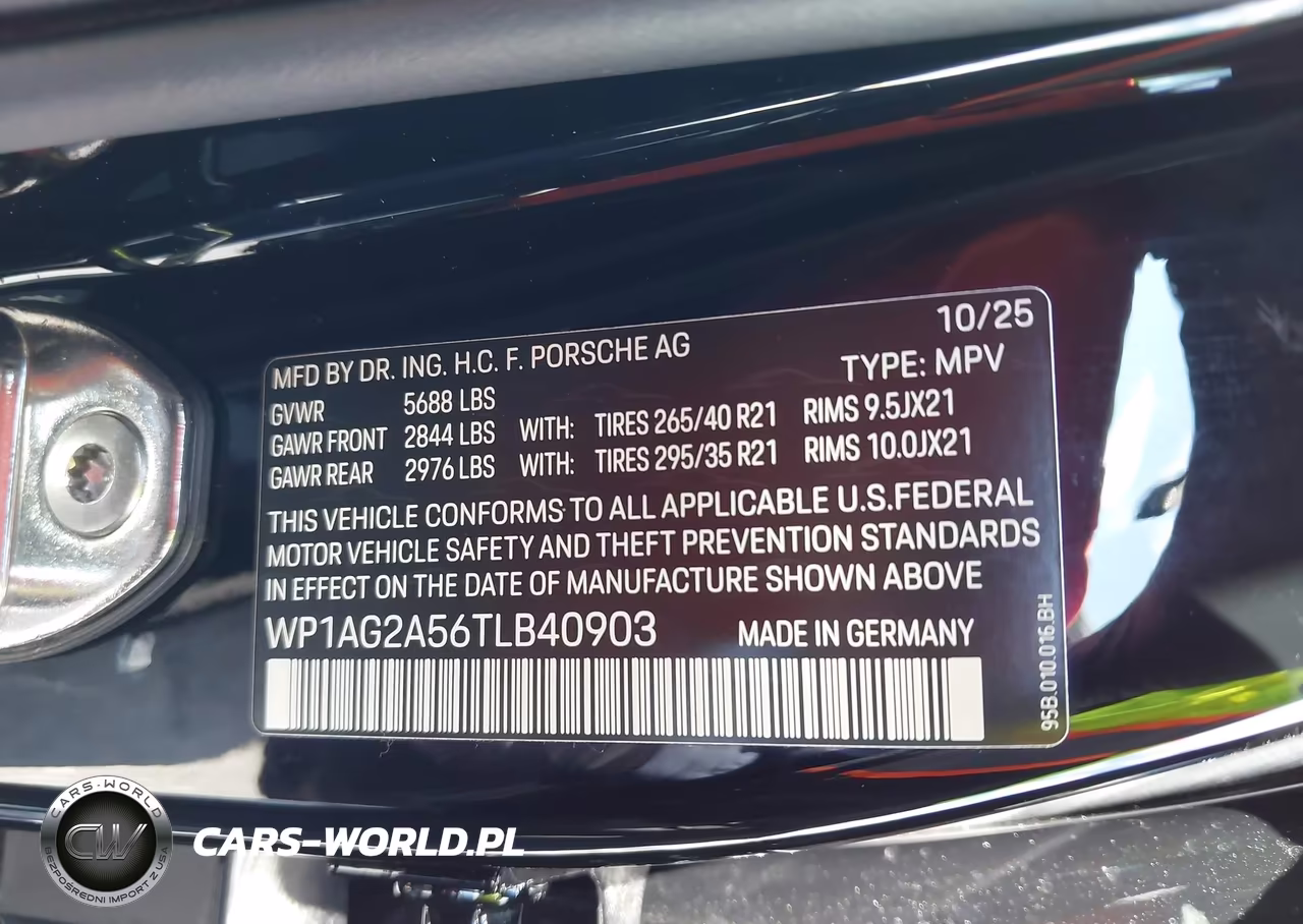2026 Porsche Macan S VIN:WP1AG2A56TLB40903 - 9