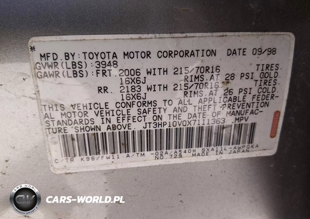 1999 Toyota Rav4 VIN:JT3HP10V0X7111363 - 9