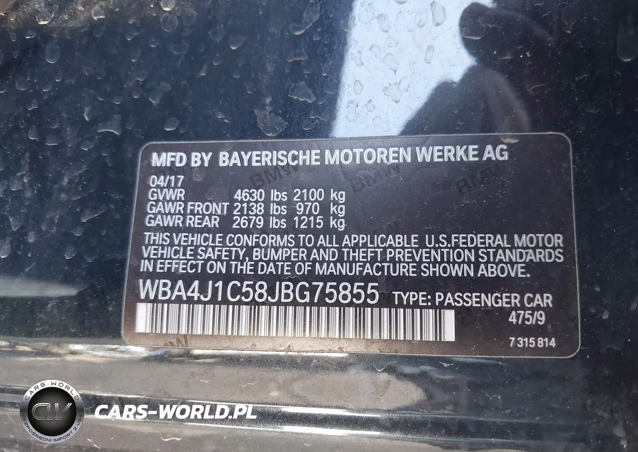 2018 BMW 430I Gran Coupe VIN:WBA4J1C58JBG75855 - 9