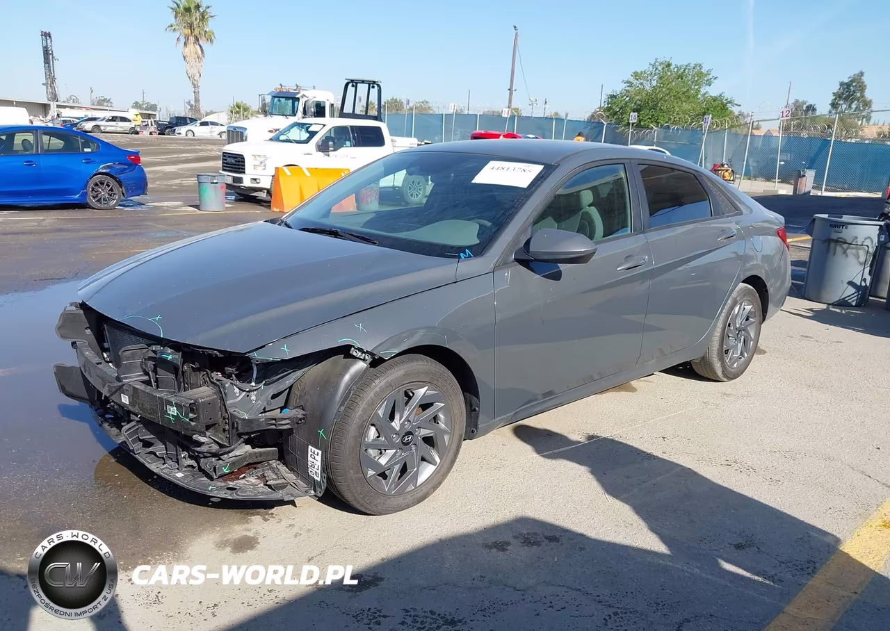 2024 Hyundai Elantra Hybrid Blue VIN:KMHLM4DJ0RU119521 - 2