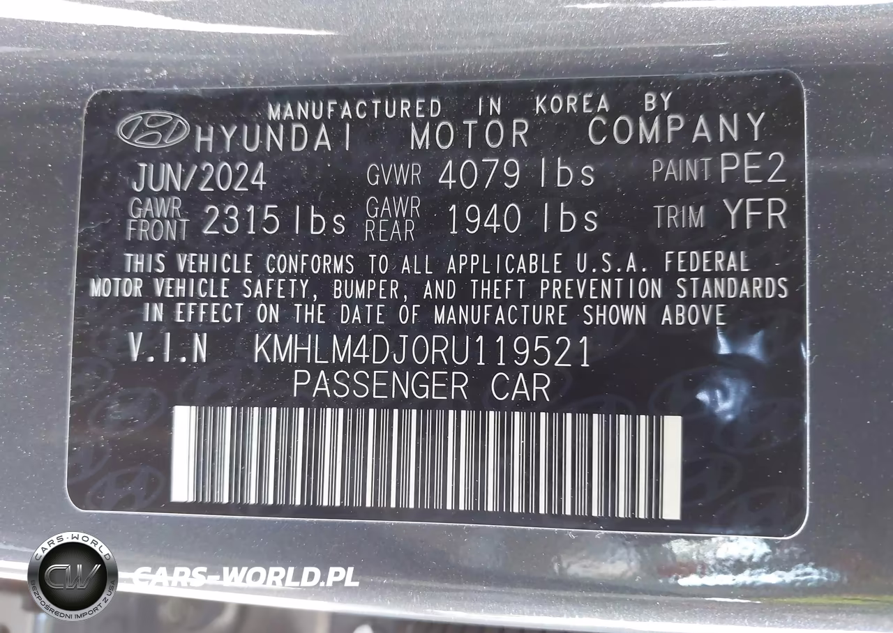 2024 Hyundai Elantra Hybrid Blue VIN:KMHLM4DJ0RU119521 - 9