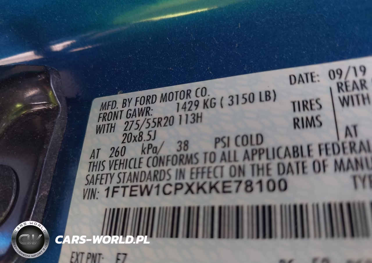 2019 Ford F-150 Xl VIN:1FTEW1CPXKKE78100 - 9