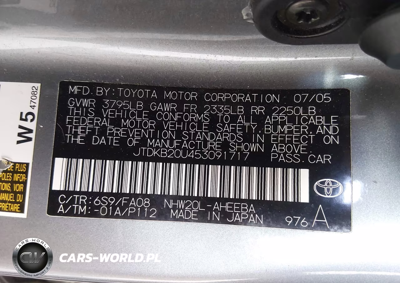 2005 Toyota Prius VIN:JTDKB20U453091717 - 9