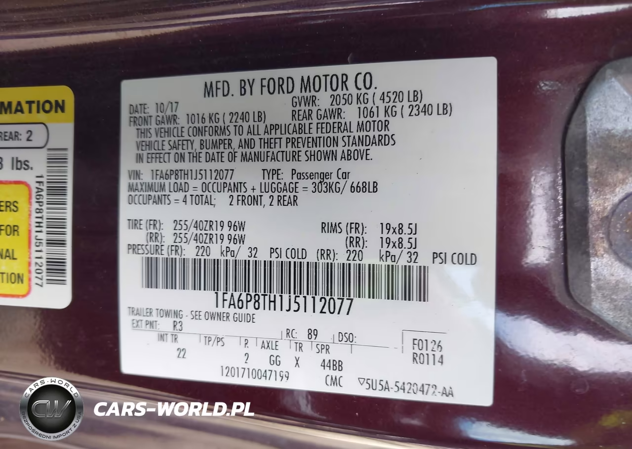 2018 Ford Mustang Ecoboost VIN:1FA6P8TH1J5112077 - 9