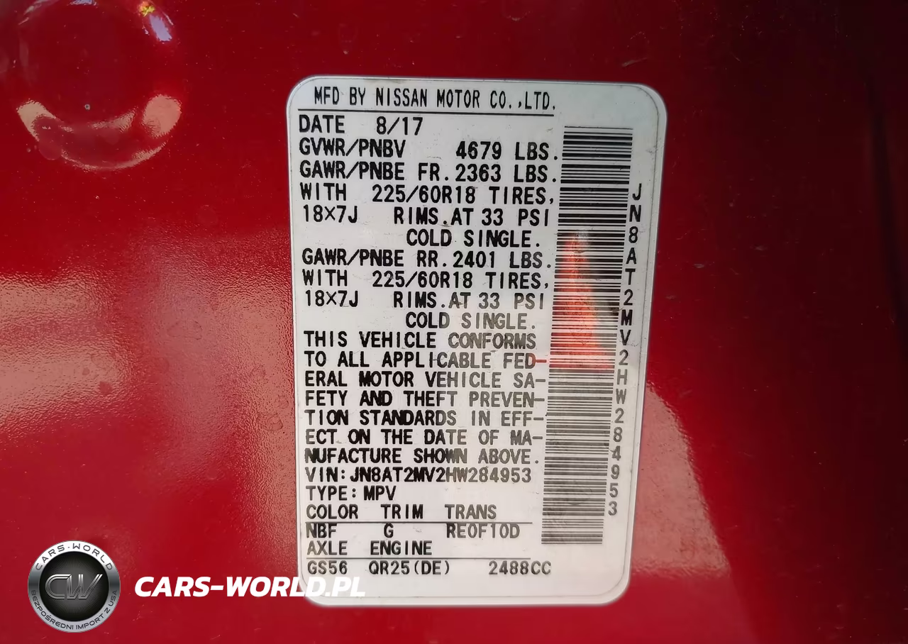 2017 Nissan Rogue Sl VIN:JN8AT2MV2HW284953 - 9