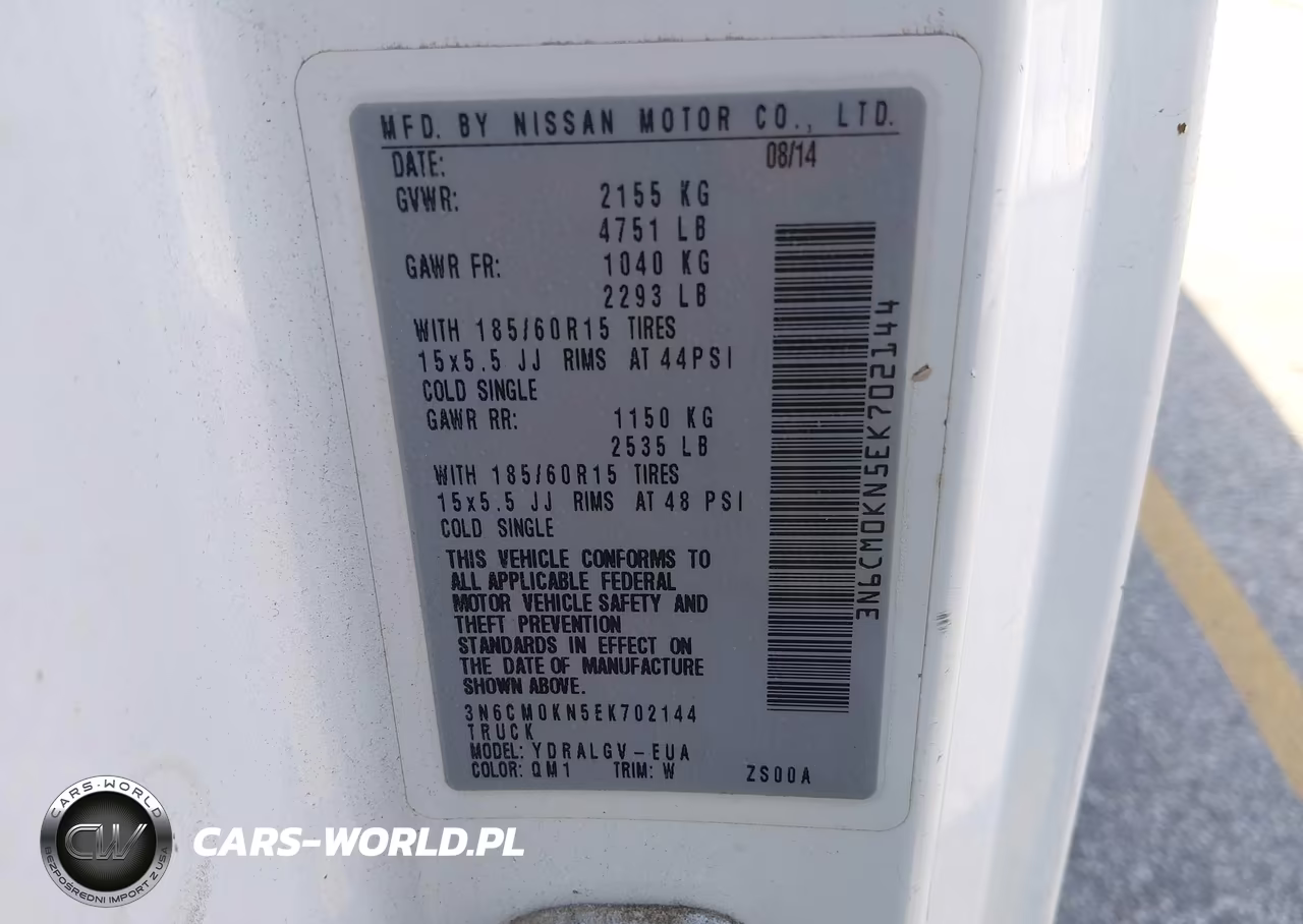 2014 Nissan Nv200 Sv VIN:3N6CM0KN5EK702144 - 9