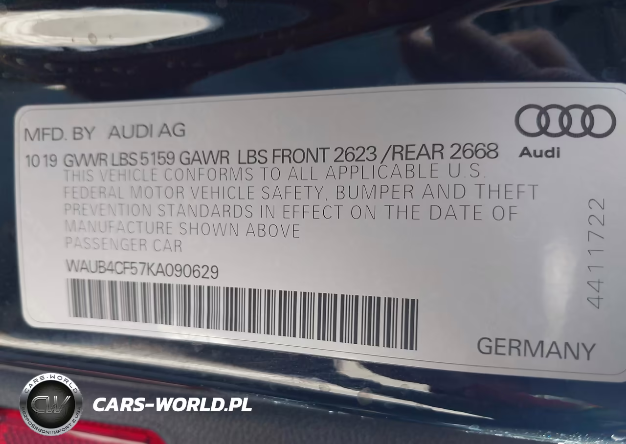 2019 Audi S5 3.0T Premium VIN:WAUB4CF57KA090629 - 9