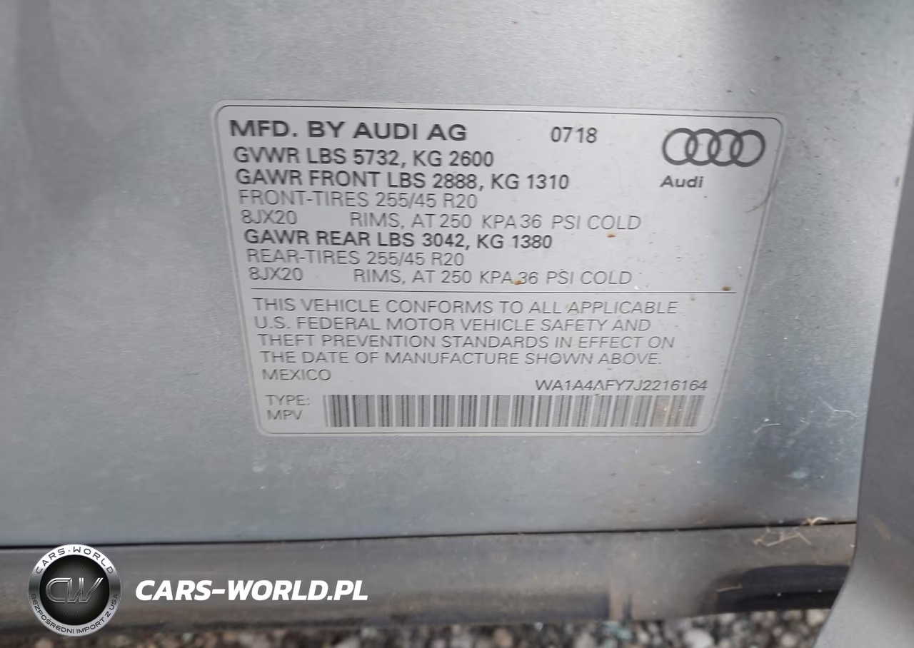 2018 Audi Sq5 3.0T Premium Plus VIN:WA1A4AFY7J2216164 - 9