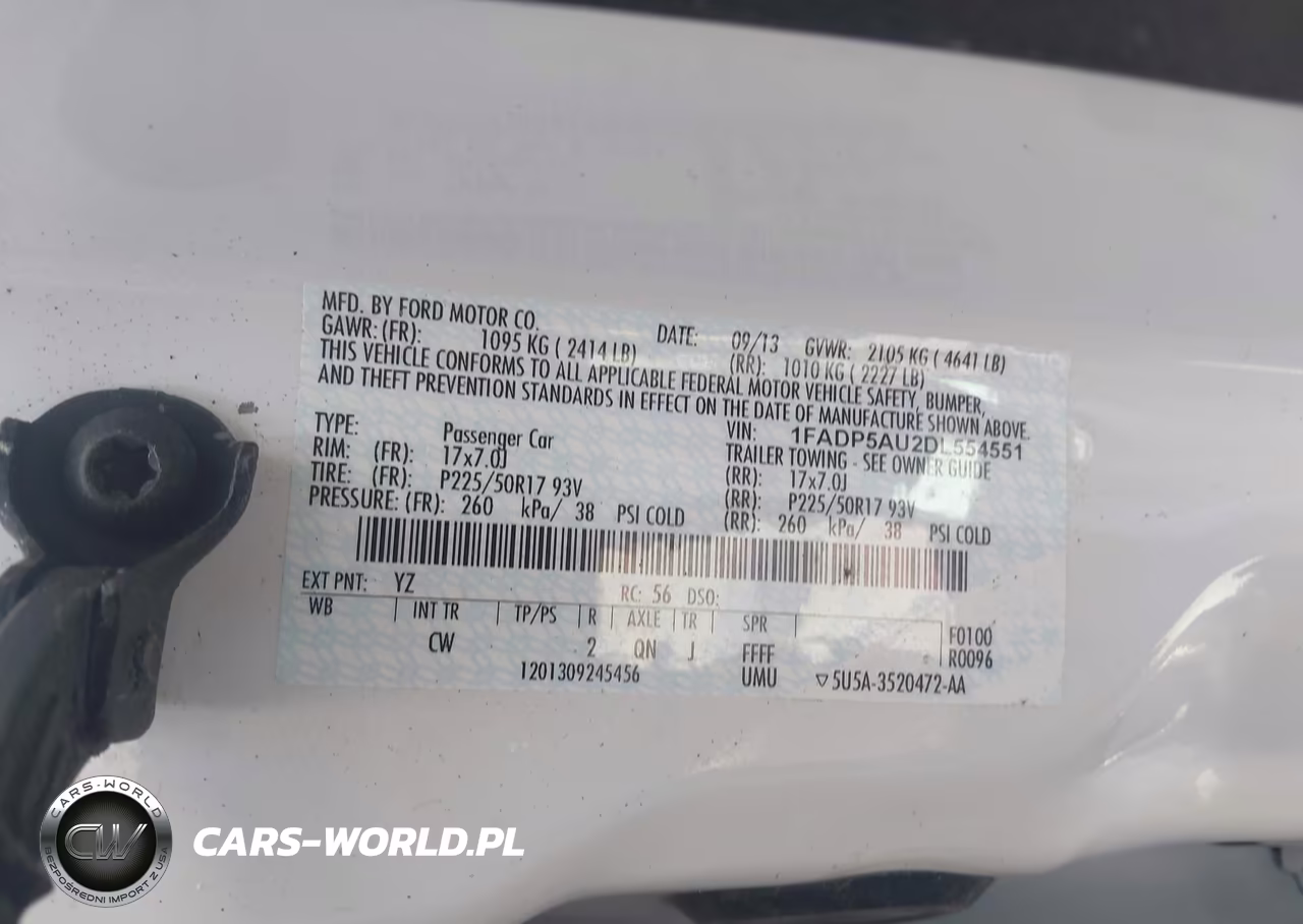 2013 Ford C-Max Hybrid Se VIN:1FADP5AU2DL554551 - 9